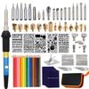 71-Piece Pyrography and Soldering Iron Set: Engraving, Heat Transfer, Colored Pencils, Temperature Control