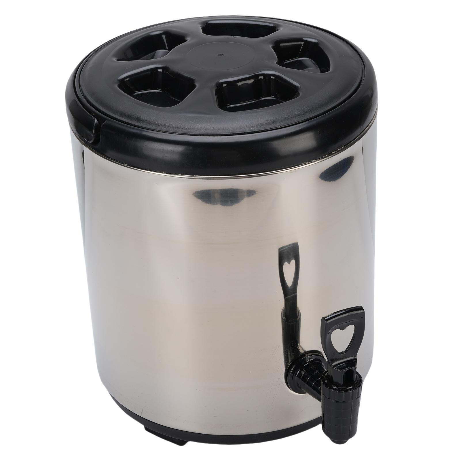 6L Insulated Beverage Dispenser 304 Stainless Steel Portable Hot and Cold Drink Dispenser for Milk Tea   Soup