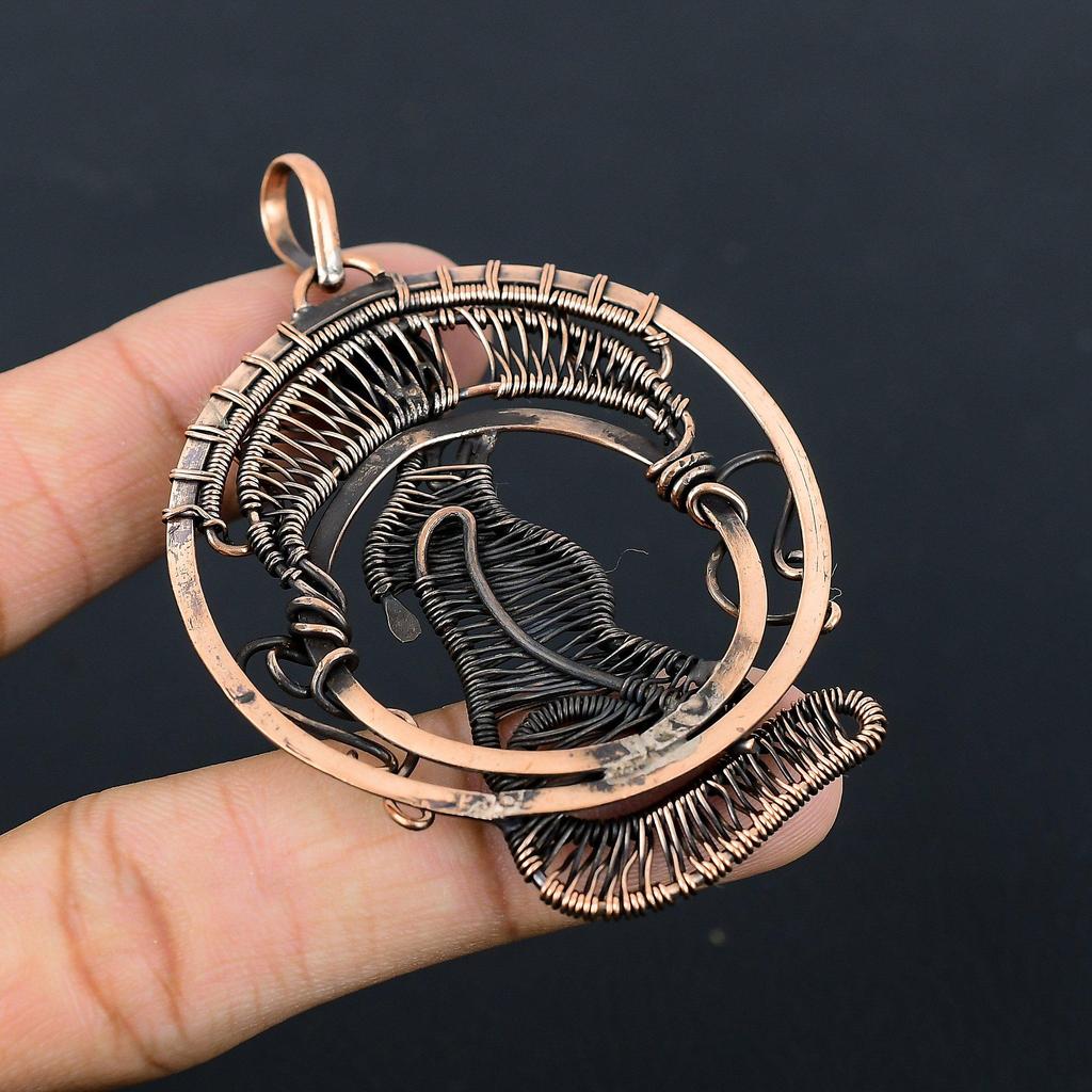 Ametystowy kamień szlachetny czysta miedź drut owinięty ręcznie zawieszka biżuteria