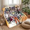 Naruto Printed Flannel Blanket Skin Friendly Warm Decorative Throw for Indoor Couch Bed Daily Use
