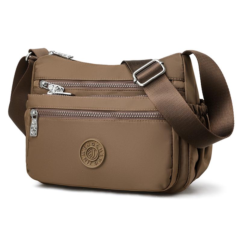 Large Capacity Crossbody Women's Shoulder Bag Multi Compartments Waterproof Nylon Leisure Dumpling Bag for Mom