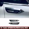 For Toyota Alphard Vellfire 40 Series 2024 ABS Front Side Foliage Leaf Fender Vent Air Outlet Body Trim Auto Accessories