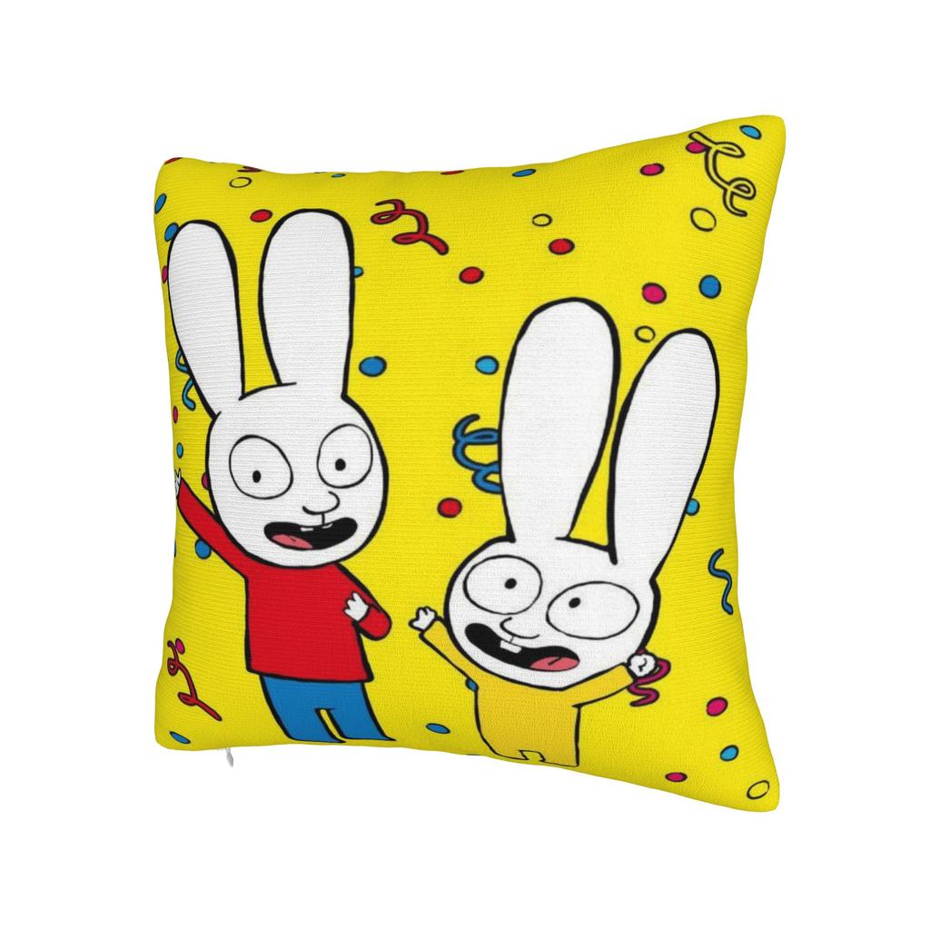 S-Simon Super Rabbit Pillow Case Print Pillow Cover Vintage Cushion Cover For Living Room Bed Chair