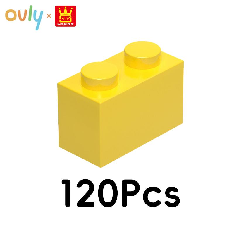 WANGE 2*1 Bausteine 120 Stück Kleine Kompatible Steine 2-Loch Hohe Elemente Zubehör MOC DIY Bulk Kinderspielzeug Nr.3004