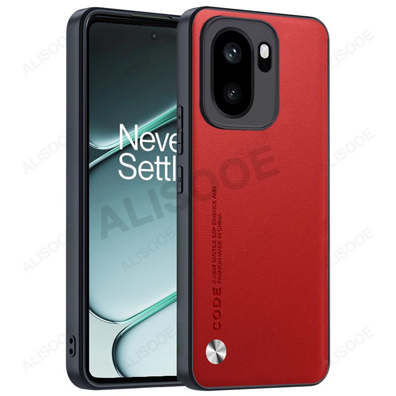 Dla Oneplus Ace 6 Ace6 Etui Pokrowiec Tekstura Włókna PU Skóra Twardy Plastik Pełna Ochrona Nakładka na Telefon Capa Funda