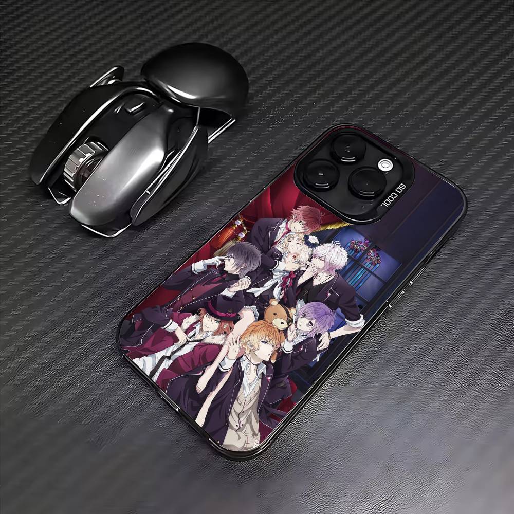 D-Diabolik-ks Anime L-Lovers  Phone Case For iPhone17,16,15,14,13,12,11 Plus,Pro Max Colored Silver Plated Inside Cover