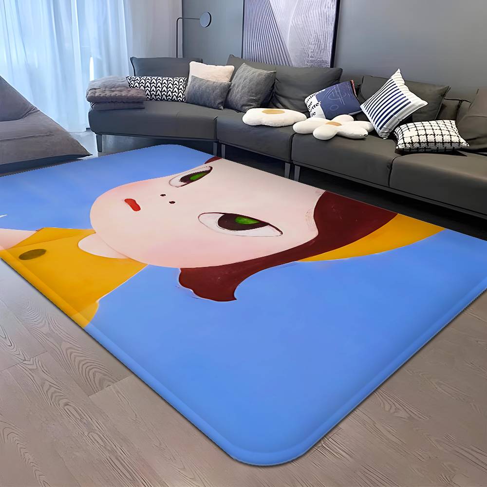 Yoshitomo Nara Floor Mat Retro Multiple Choice Living Room Kitchen Rug Non-Slip Modern Home Decor