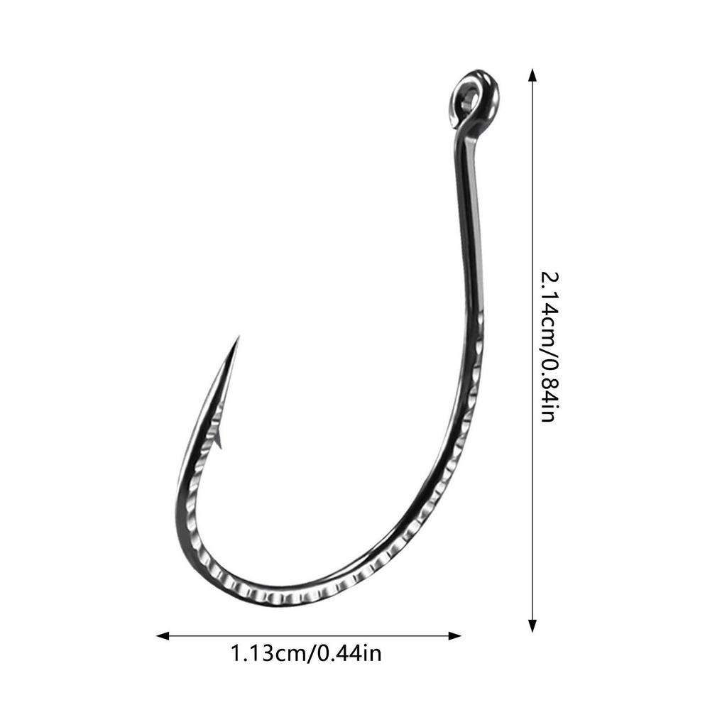 Sharp Fishing Barbed Hooks Set Good Rigidity with Excellent Material Fishing Hooks Suitable for Loach Perch Predatory Carp