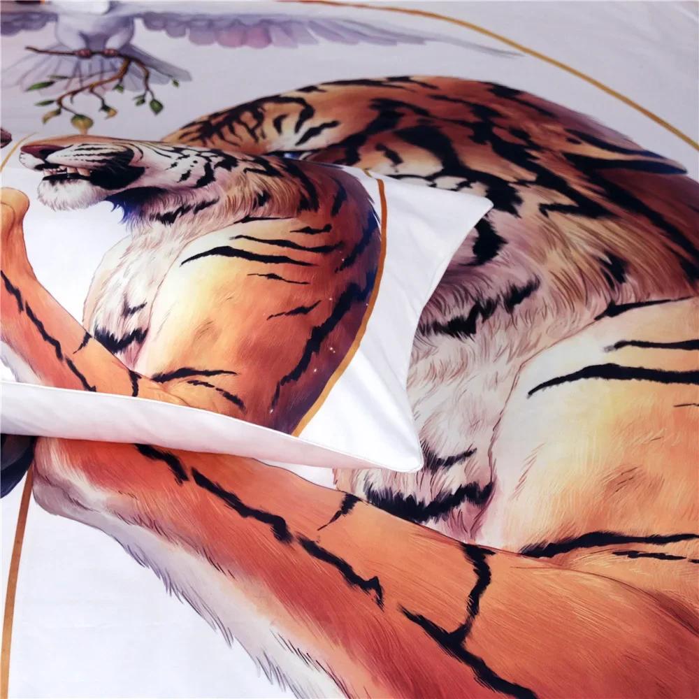 3D Paare Tiger Winter Warm Deckenbezug Haus Beding Weiches Bettwäsche-Bettbezug-Set Mit Kissenbezügen King Braun Bettwäsche Deckenbezug