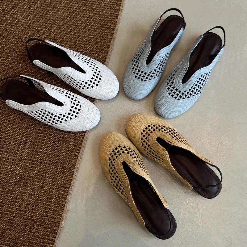 Fashion Women's Sandals Designer Flats Casual Shoes Summer Slingback Woman Slippers 2025 Walking Flip Flops New Designer Slides Mujer