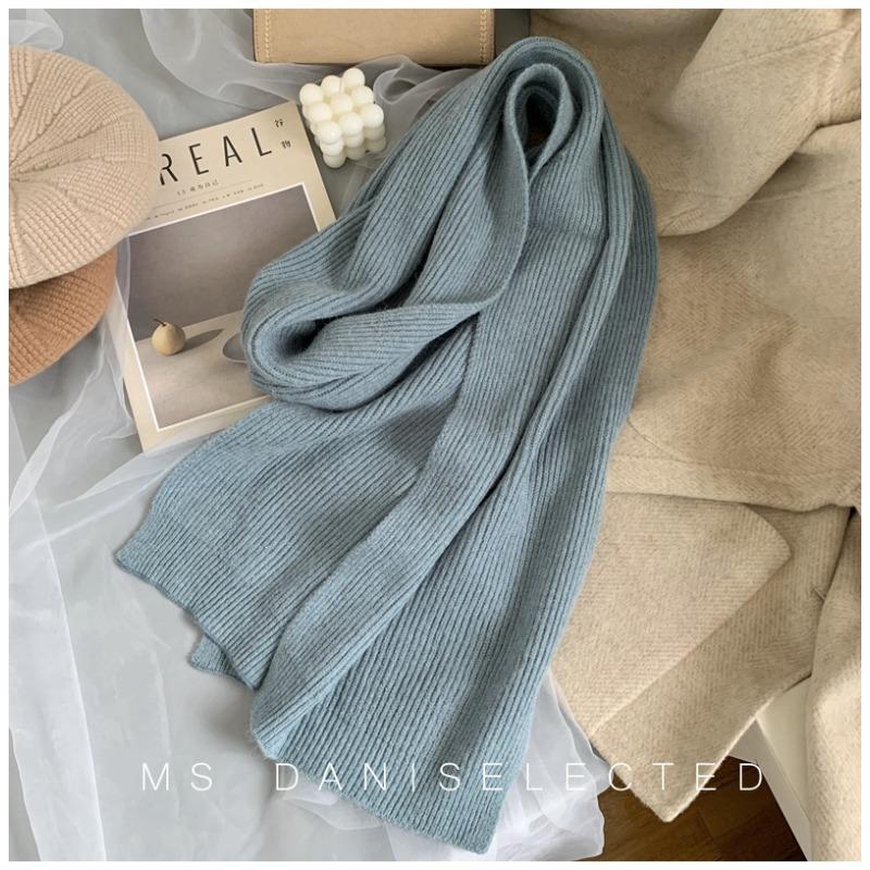 New Scarf for Women in Winter Versatile Soft and Warm Knitted Thickened Ins Student Couple Scarf Trendy