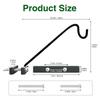 Heavy Duty Bird Feeder Pole Rotatable Planter Hook for Railing Multifunctional Swivel Planter and Feeder Hanger for Patio Garden