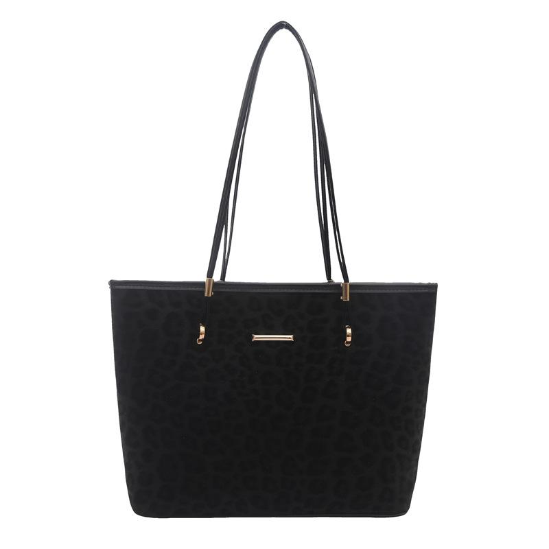 Spring new retro foreign style leopard print commuting trend large capacity casual versatile bucket bag underarm bag