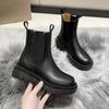 Módní dámské boty Horké luxusní Chelsea boty se silnou podrážkou Dámské ploché ležérní boty Vysoce kvalitní módní obuv pro ženy Zapatos De Mujer