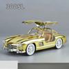 1:24 Mercedes-Benz 300SL Classic Car Electroplated Version Alloy Car Diecast Metal Model Trendy Display Ornament Kids Toys C403