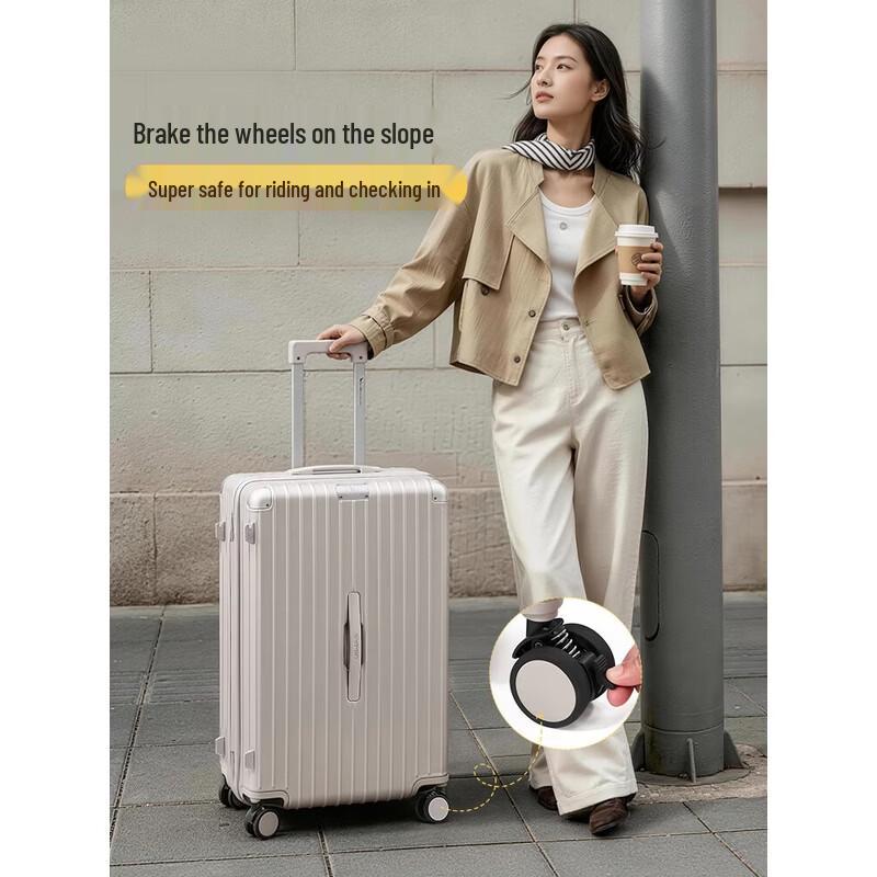 OIWAS Multi-functional Hardshell Luggage with Brake Wheels