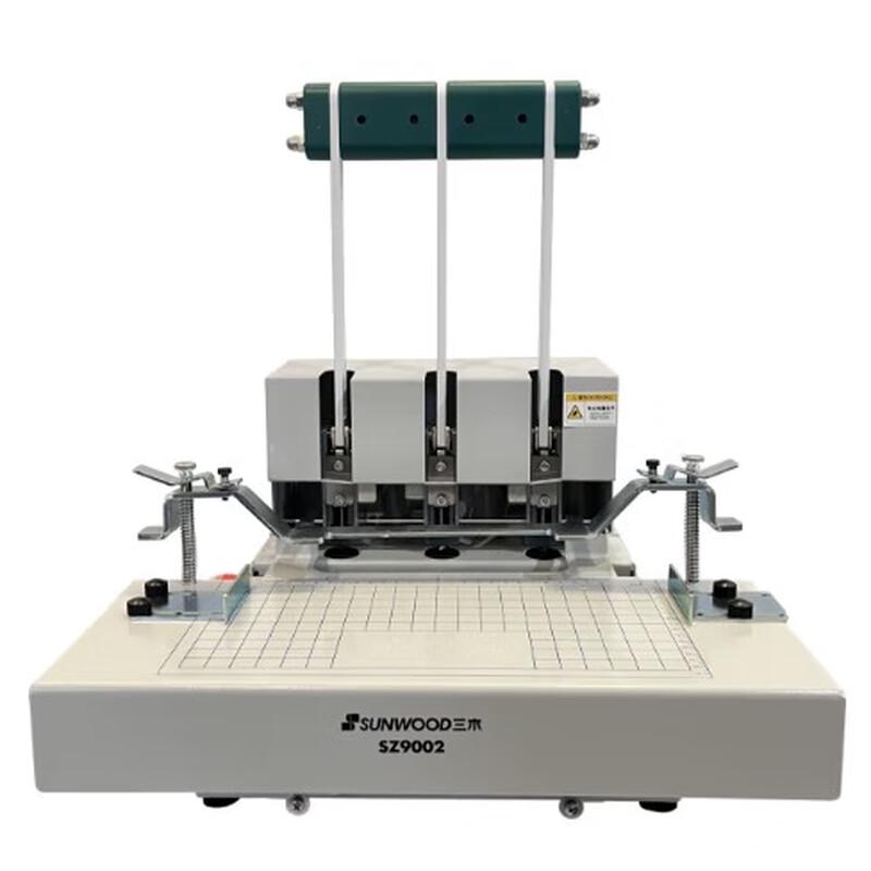 SUNWOOD SZ9002 Manual 3-Hole Punch & Thread Binding Machine