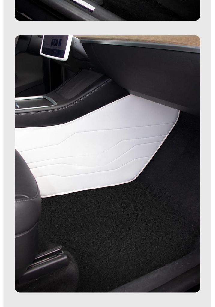 Nappa Leather Anti-Kick Pads for Model 3/Y Console Sides - Stain-Resistant Interior Protection
