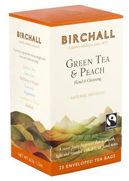 Teebeutel Grüner Tee & Pfirsich - 25 Birchall