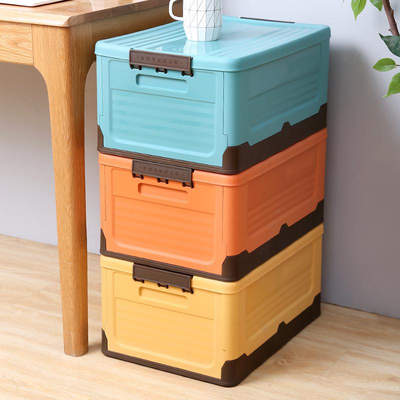 Nordic Style Foldable Plastic Storage Box for Clothes, Toys, and Books