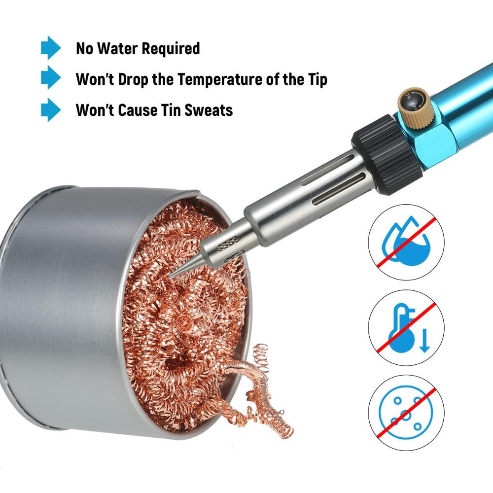 Steel Soldering Iron Tip Cleaner Wire-Type Soldering Iron Sponge For DIY Projects