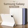 For Samsung Galaxy Tab A9 A11 Plus X110 X210 X230 X236 Tri-fold Flip Case, Magnetic Flip Smart Cover, Solid Color Tablet Case