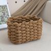 Natural Cotton Cord Container Handmade Storage Basket Ideal For Desk Bedroom And Living Room Storage Needs