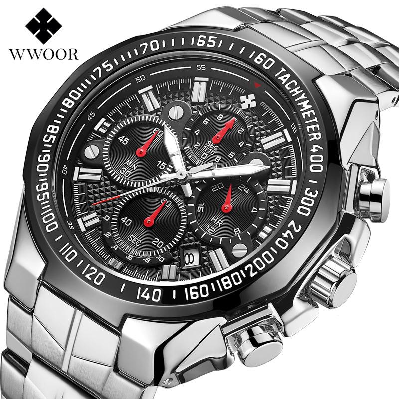Wwoor, Men'S Watch, Seven-Pin Waterproof Alloy Watch