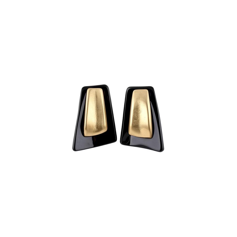 European and American Silver Needle Geometric Resin Square Stud Earrings Simple Ins Style Earrings Light Luxury High-end Earrings