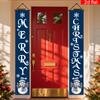 Christmas Door Couplet Banner 2pcs Snowflake Design for Wall & Indoor Outdoor