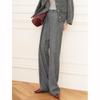 Women's Autumn/Winter Pleated Wide-Leg Suit Trousers