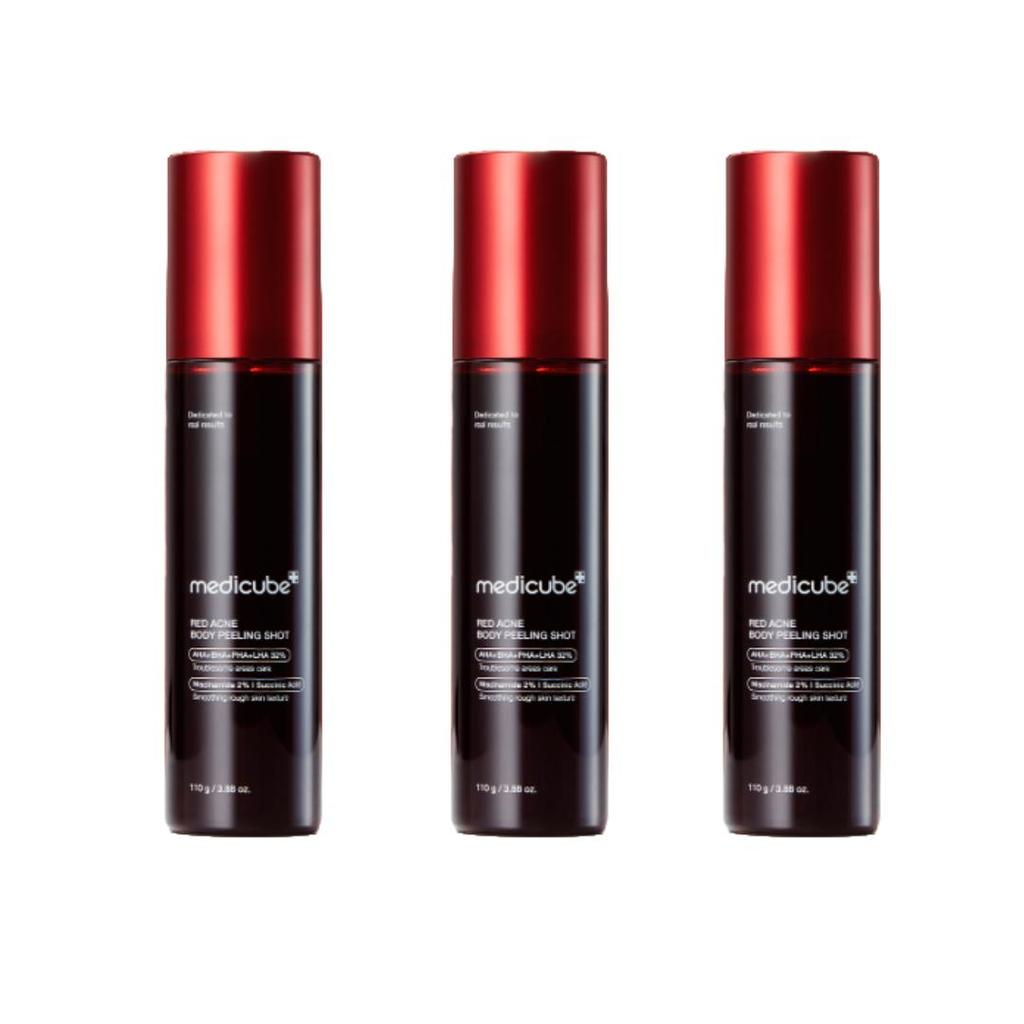 Medicube Körperpigmentierung Intensivpflege-Set (Roter Akne Körper Peeling Shot 110g / Rote Klare Kapsel Körperlotion 230ml) (7 Optionen)
