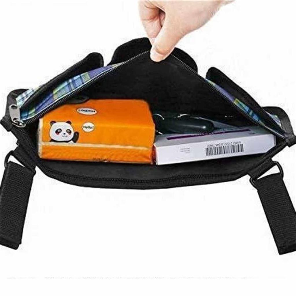 Walking Aid Storage Hanging Bag, Multi-Pocket Organizer for Wheelchair and Walker, Side Storage Bag for Trolley,  Mobility Accessory