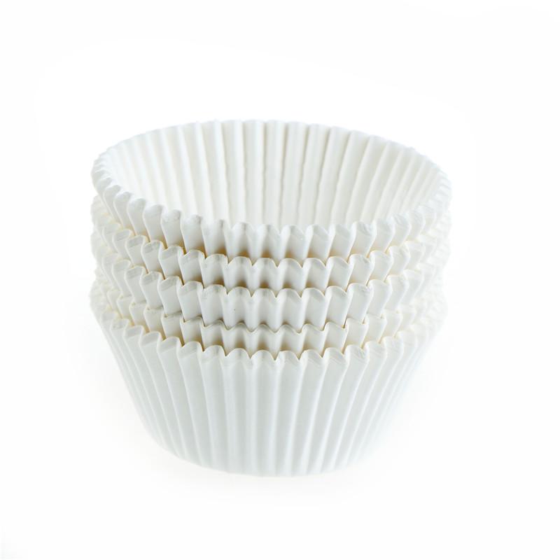 100Pcs White Cupcake Paper Cases Cupcake Paper Cups For Bakeware Cake Tools
