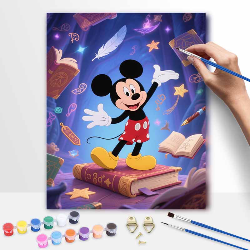 Disney Mickey Mouse Magic Book Oil Painting Digital Painting Art Kit Handmade Diy Gifts Home Decorations