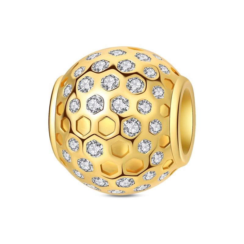 925 Silver Golden Series Cross Star Moon Charms Beads For Women Fit Bracelet DIY Birthday Party Jewelry Gifts
