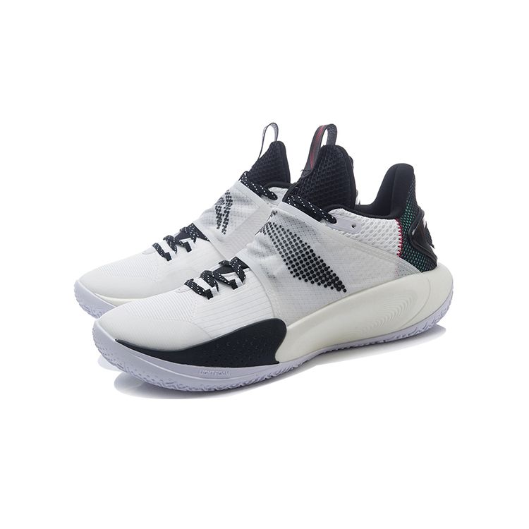 LiNing Sonic 9 Youth Low Basketball Shoes Kids sneakers Black White ABPR031-1