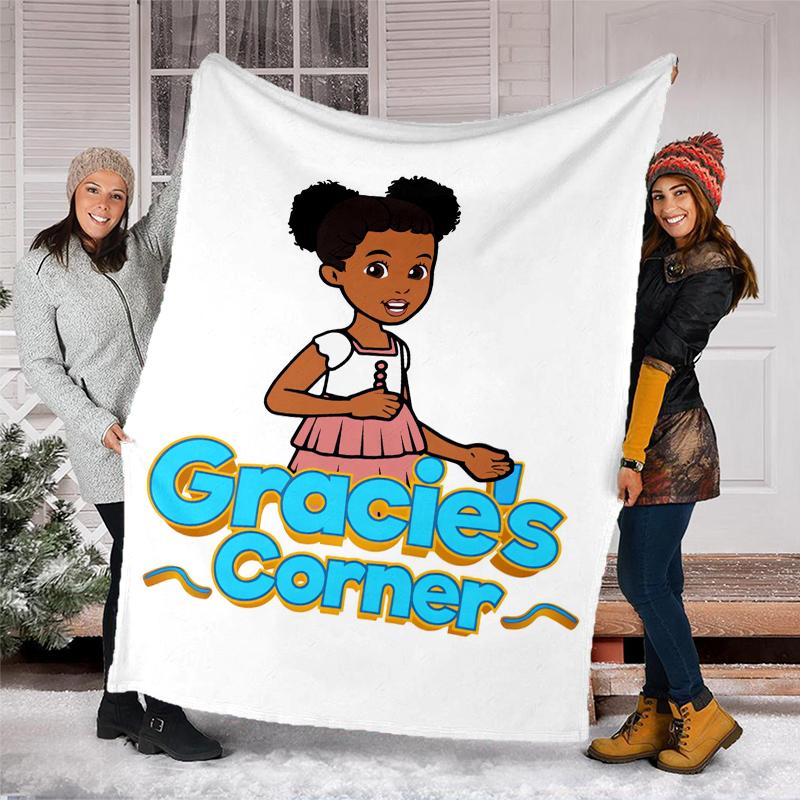 Gracie's Corner Theme Printed Blanket - Perfect for Couch, Bed, Travel & Outdoor Use | Machine Washable, Cozy & Durable.