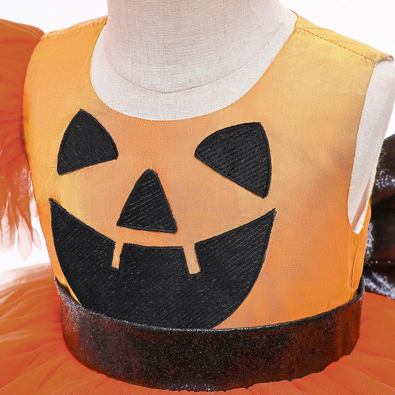 Explosive Children'S Dress Dress Halloween Atmosphere Skirt Mesh Cake Dress Girls Trailing Princess Dress