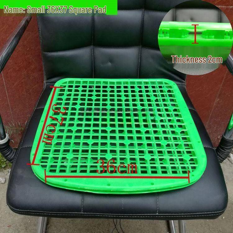 Double-Layer Bamboo Chip Seat Cushion for Cars and Heavy Machinery - Breathable & Sweat-Resistant