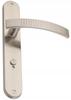 Internal Door Handle, Long Plate, WC, Left, Brushed Nickel