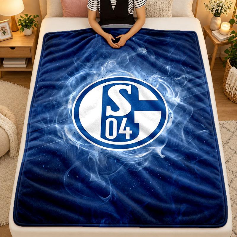 Flannel BlanketSchalke 04 Warm Soft Throw Blanket for Indoor Sofa Bed Living Room Use