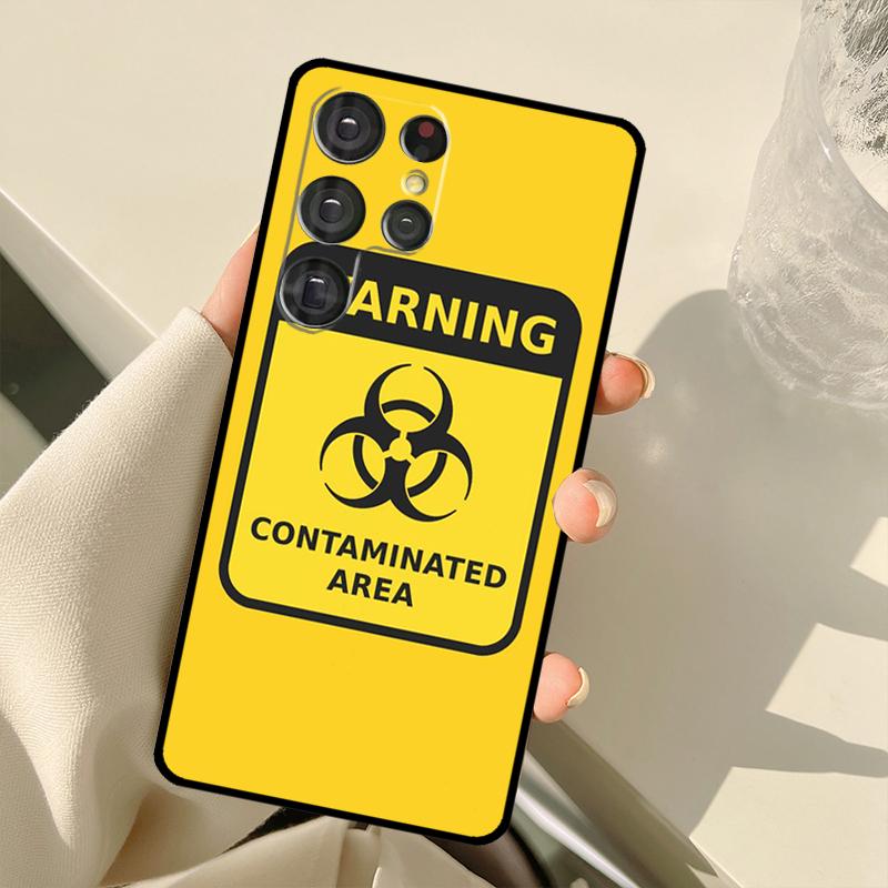 Biohazard Symbol For Samsung Galaxy S23 S22 Ultra S21 S20 FE S8 S9 S10 Note 10 Plus Note 20 Ultra Phone Case