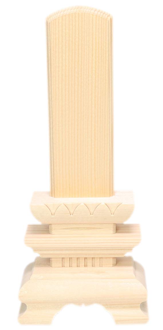 

Buddhist altar set, plain wood, three-tiered, 4 sun [4 sun] [9.0 x 4.5 x 21.3cm], talisman section [4.5 x 12.7cm], for memorial services, Obon, and