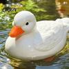 Resin Duck Figurine for Gardens Floating Figurine, Realistic Yellow Statue, Simulation Animal Decorative Garden Ponds Ornament Outdoor Pond,