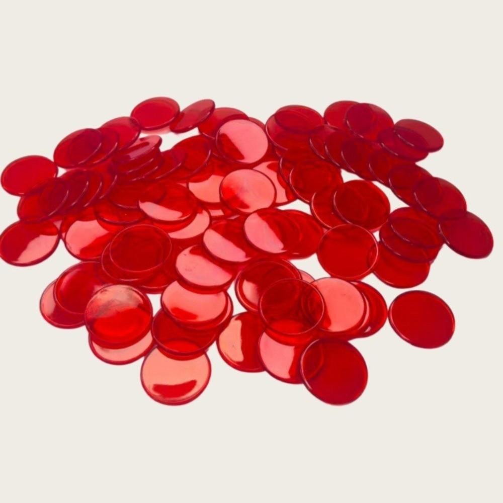 100Pcs Plastic Bingo Chips Colorful Math Manipulatives Gifts Counting Chips Sorting Activities