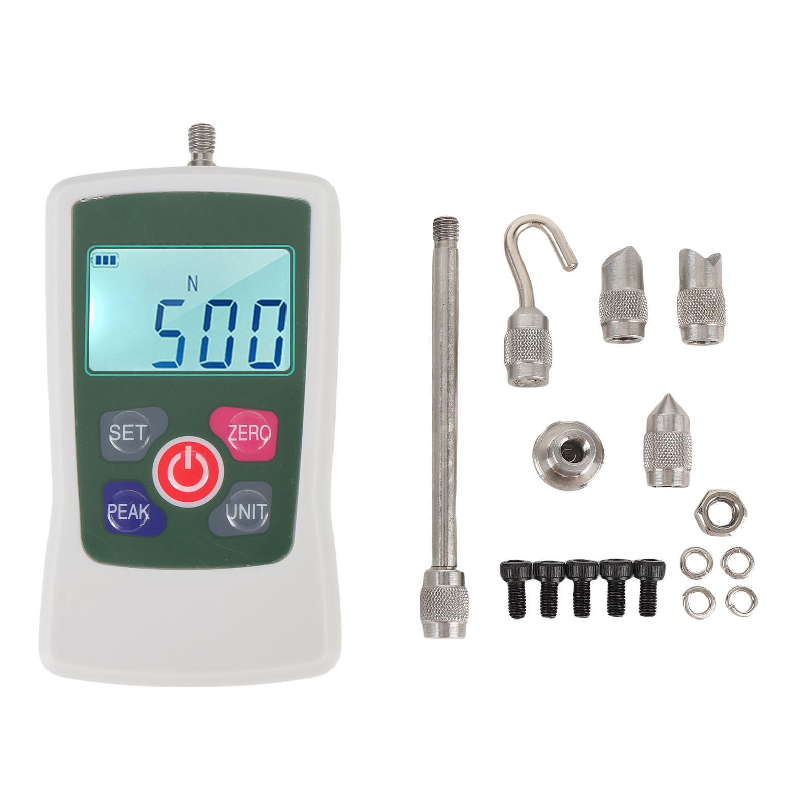 

Цифровой динамометр 100Н 4 единицы измерения Экран с подсветкой Автоотключение Высокоточный Портативный Нажимно-тяговый