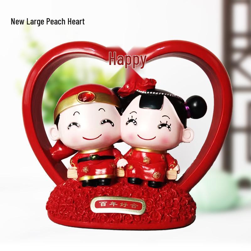 Newlywed Luck Chinese Wedding Ornaments: Resin Dolls for Home Decor & Gifts
