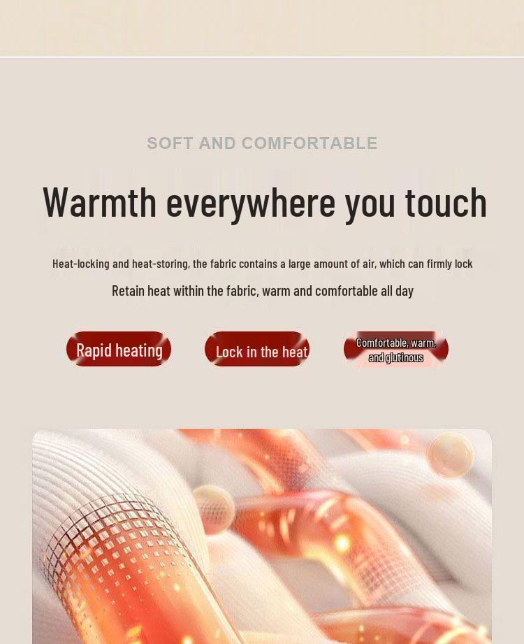 Men's Luxe Fleece-Lined Lambswool Thermal Set for Autumn-Winter