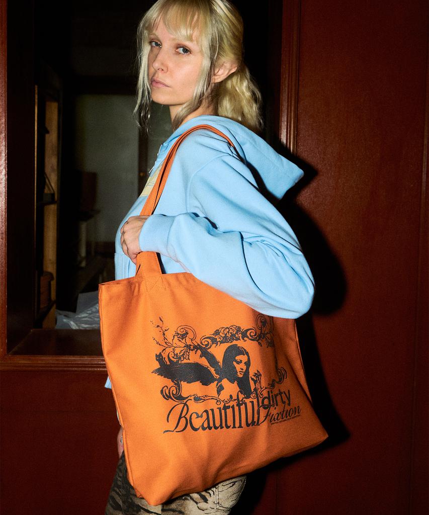 Jessfixtion Beautiful Dirty Angel Tote Bag (Orange)